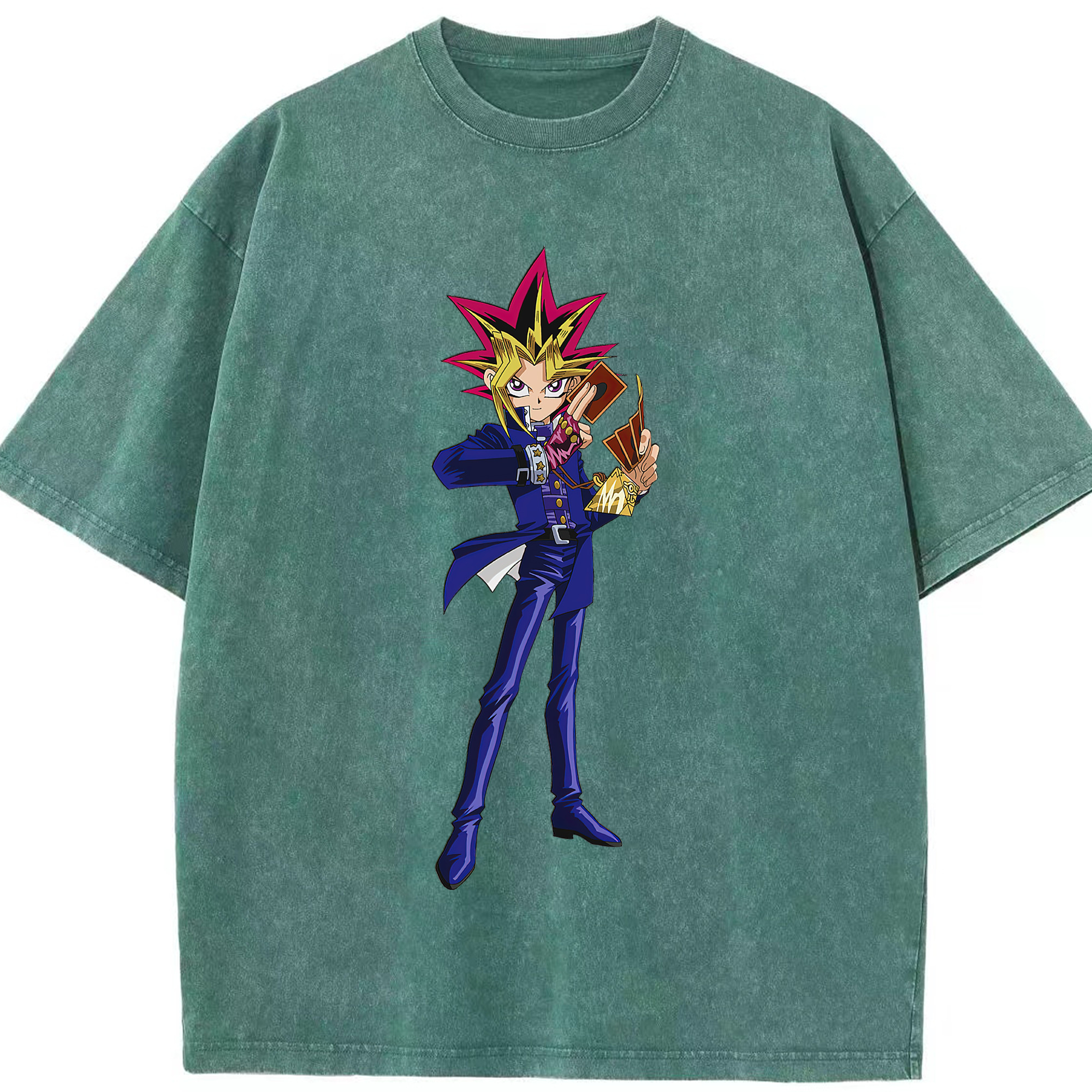 （画像用） 遊☆戯☆王 Yu-Gi-Oh! 綿100% ヴィンテージ風 半袖Tシャツ（フロントプリント）